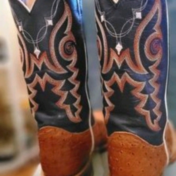 Authentic Justin Western Boots. Quill Leather - Picture 4 of 6
